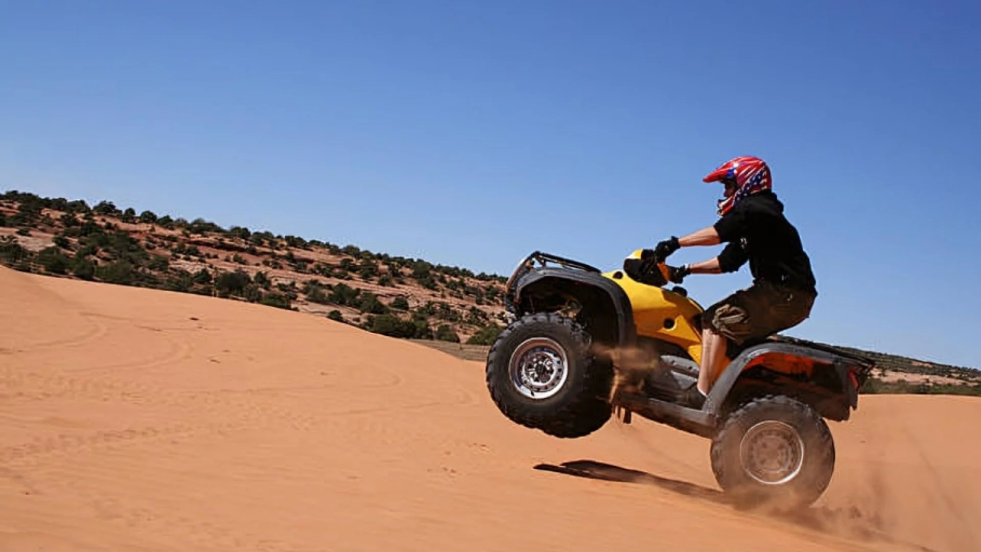 quad biking competition in the Oman desert